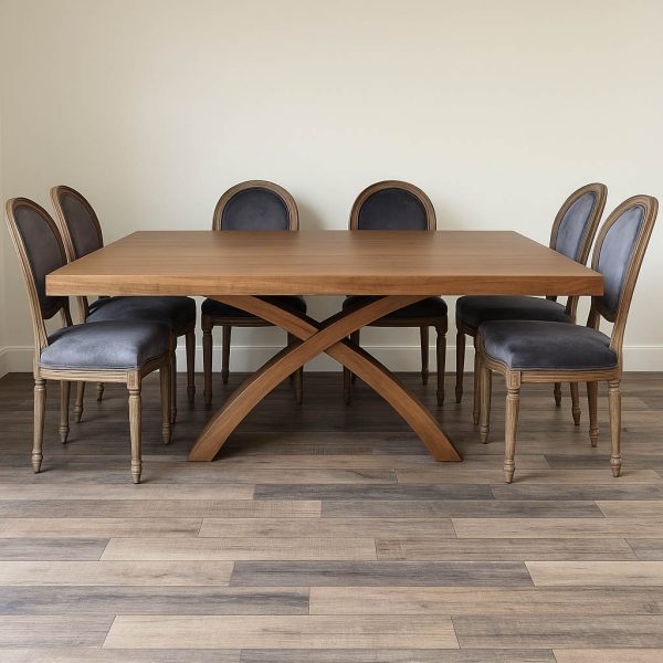 Fifth Avenue Solid Wood Dining Table | Custom Handmade Extendable Dining Table 02-00