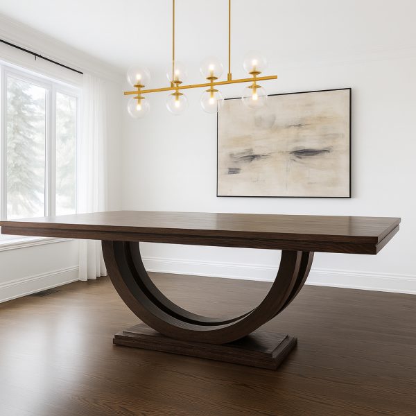 Metro Solid Wood Dining Table | Custom Modern Dining Table 01-01