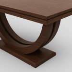 Metro Solid Wood Dining Table | Custom Modern Dining Table 00-03