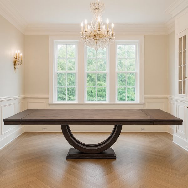 Metro Solid Wood Dining Table | Custom Modern Dining Table 01-04