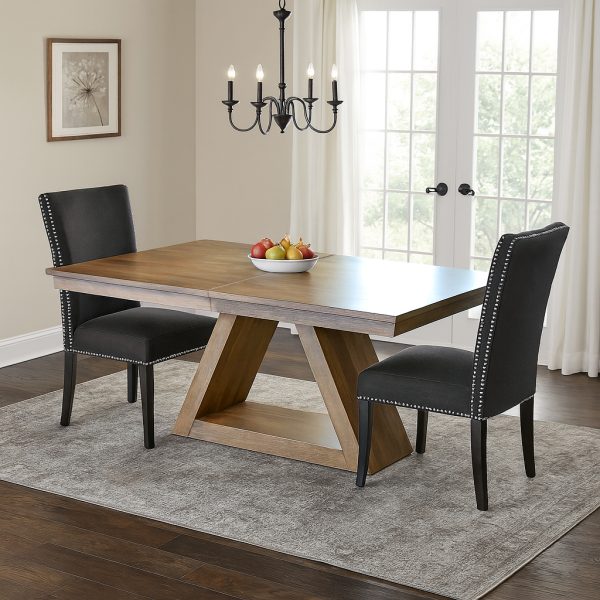 Verona Solid Wood Dining Table | Custom Modern Extendable Dining Table 00-01