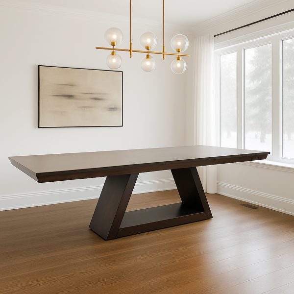 Verona Solid Wood Dining Table | Custom Modern Extendable Dining Table 03-04