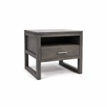 Tempus Solid Wood Modern Nightstand | Handcrafted Bedside Table 00-02