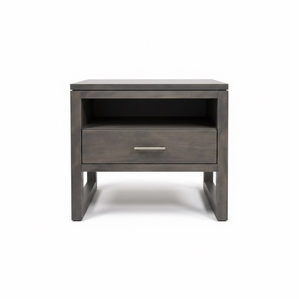 Tempus Solid Wood Modern Nightstand | Handcrafted Bedside Table 00-0
