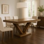 Verona Solid Wood Modern Dining Table 00-04