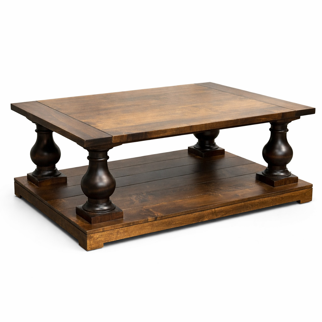 Balustrade Solid Wood Coffee Table | Canadian-made Custom Coffee Table 00-00
