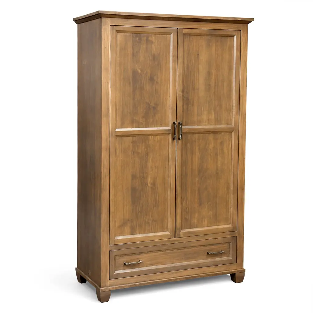 Algonquin Solid Wood Wardrobe – Custom Handcrafted Armoire | Naked