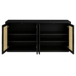 Oslo Solid Wood Sideboard With Rattan Doors 0-03