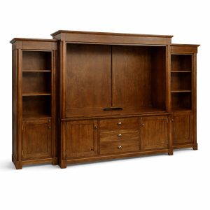 solid wood TV wall unit, custom media center, handcrafted wood furniture, living room storage, adjustable shelving, Canadian solid wood, custom finishes, entertainment wall unit, premium TV storage 0-0