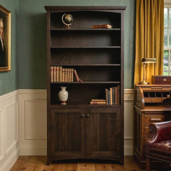 Fancy Solid Wood Bookcase | Handcrafted Custom Bookcase 06-04