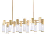 Golden Pipe Chandelier 12-Lights | LED Chandelier 00-02
