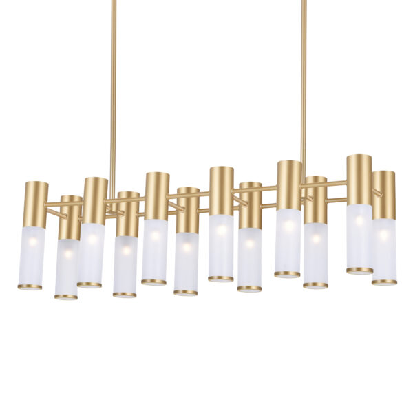 Golden Pipe Chandelier 12-Lights | Led Chandelier 00-02