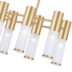 Golden Pipe Chandelier 12-Lights | LED Chandelier 00-03