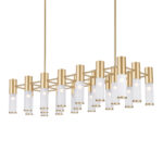 Golden Pipe Chandelier 21-Lights | Modern LED Chandelier 00-03