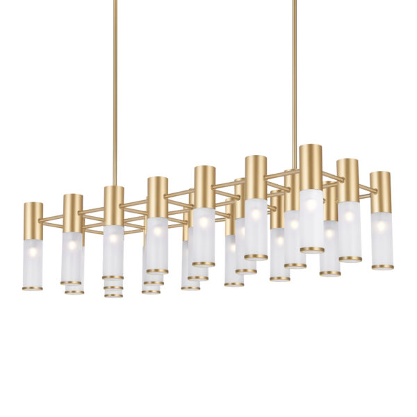 Golden Pipe Chandelier 21-Lights | Modern Led Chandelier 00-03