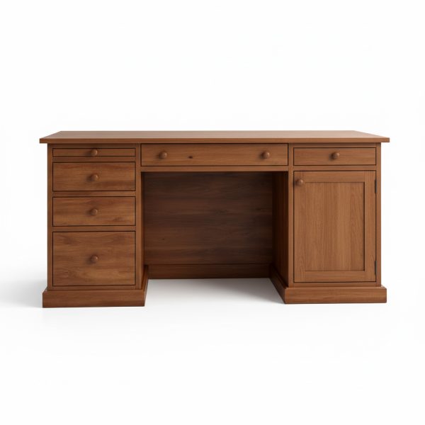 Traditional Solid Wood Desk | Custom Office Desk 0-02