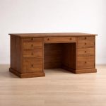 Traditional Solid Wood Desk | Custom Office Desk 0-03