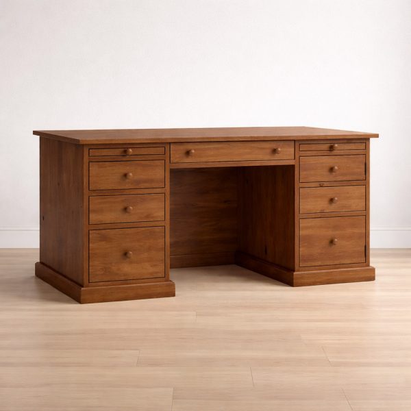 Traditional Solid Wood Desk | Custom Office Desk 0-03