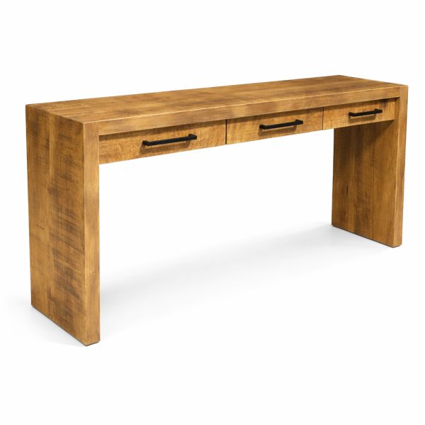 Waterfall Modern Solid Wood Sofa Table – Custom Hall Table 00-02