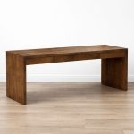 Waterfall Office Desk | Solid Wood Modern Desk 0-02