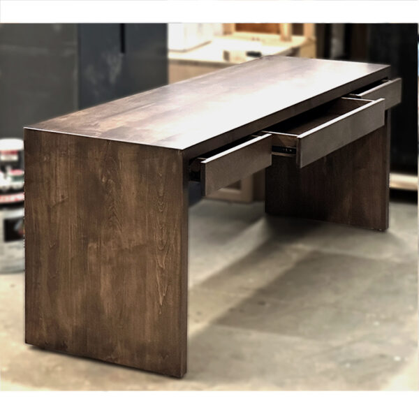 Waterfall Desk | Solid Wood Modern Desk 02-01