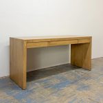 Waterfall Office Desk | Solid Wood Modern Desk 04-01
