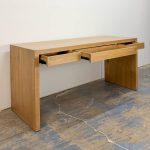 Waterfall Office Desk | Solid Wood Modern Desk 04-03