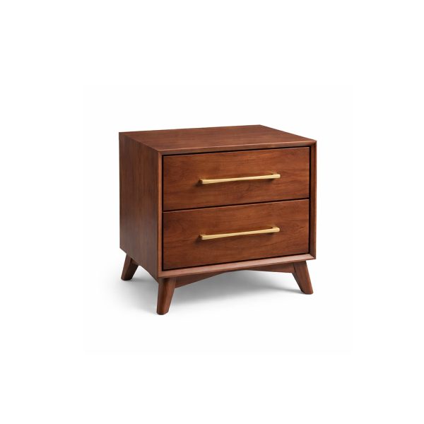 Modera Mid-Century Modern Nightstand | Solid Wood Nightstand 00-01