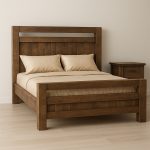 Timber Solid Wood Rustic Bed – Handcrafted Hardwood Bed 00-02