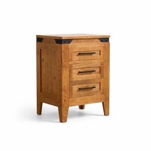 Union Station Rustic Nightstand | Solid Wood Nightstand 0-01