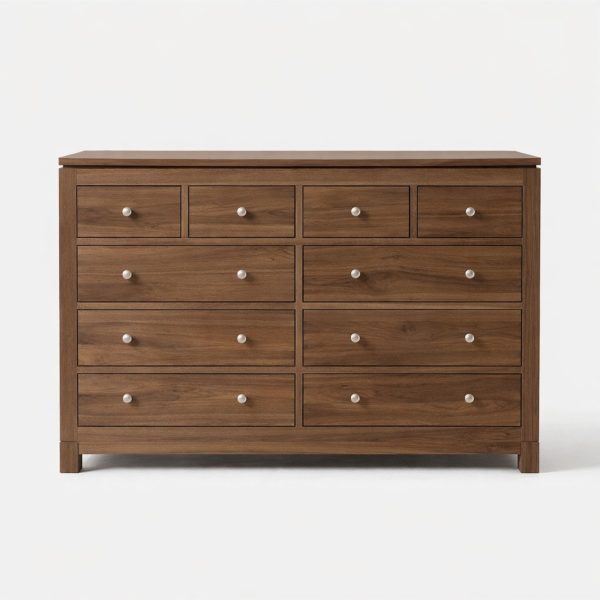 Newport Solid Wood Custom Modern Dresser | Handmade Wood Dresser 0-04