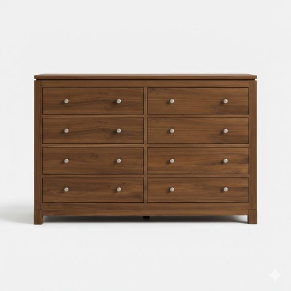 Newport Solid Wood Custom Modern Dresser | Handmade Wood Dresser 0-06
