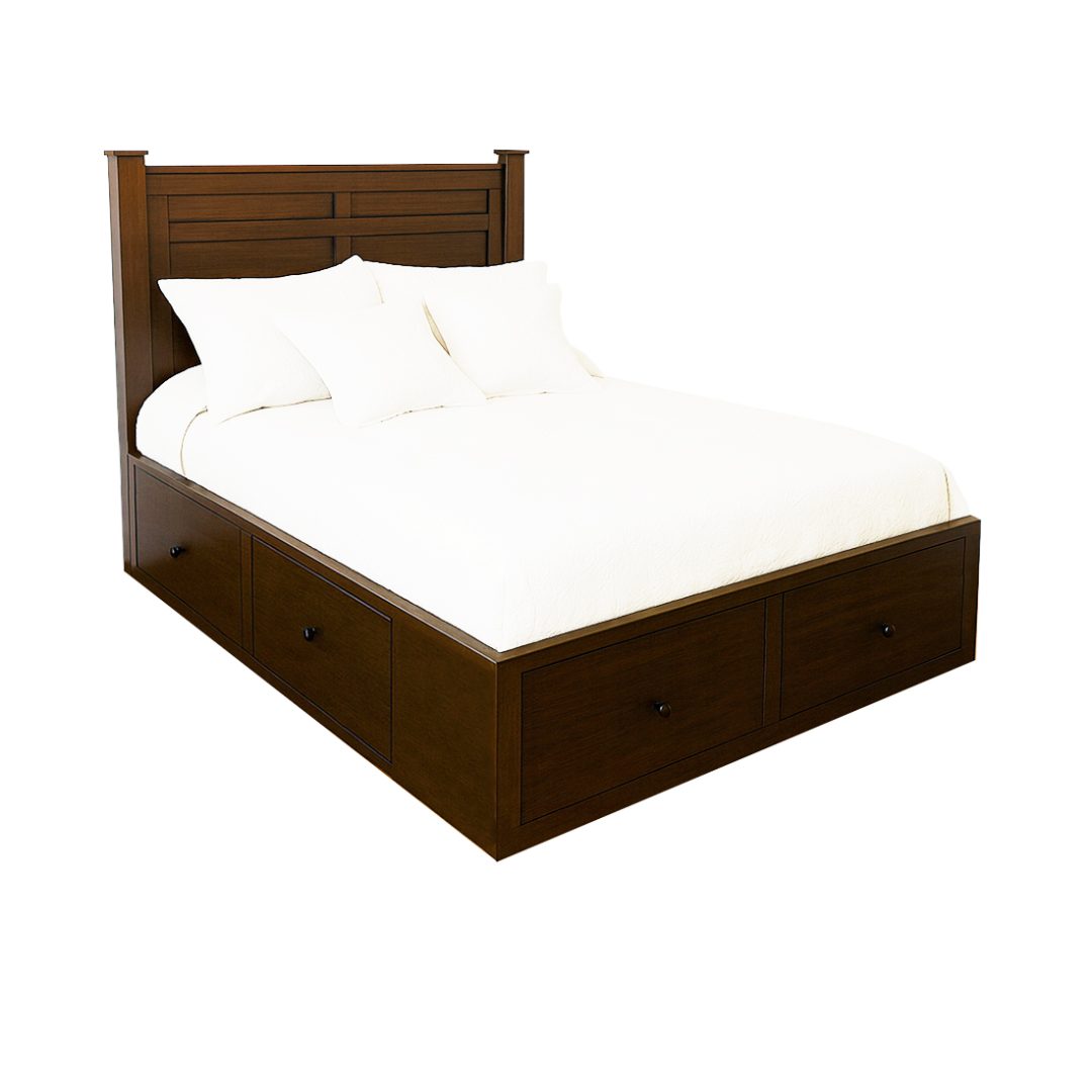 Newport Solid Wood Platform Storage Bed | Custom Condo Bed 00-01