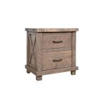 Truss Rustic Farmhouse Nightstand | Solid Wood Bedside Table 00-01