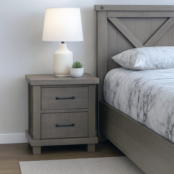 Truss Rustic Farmhouse Nightstand | Solid Wood Nightstand 01-01