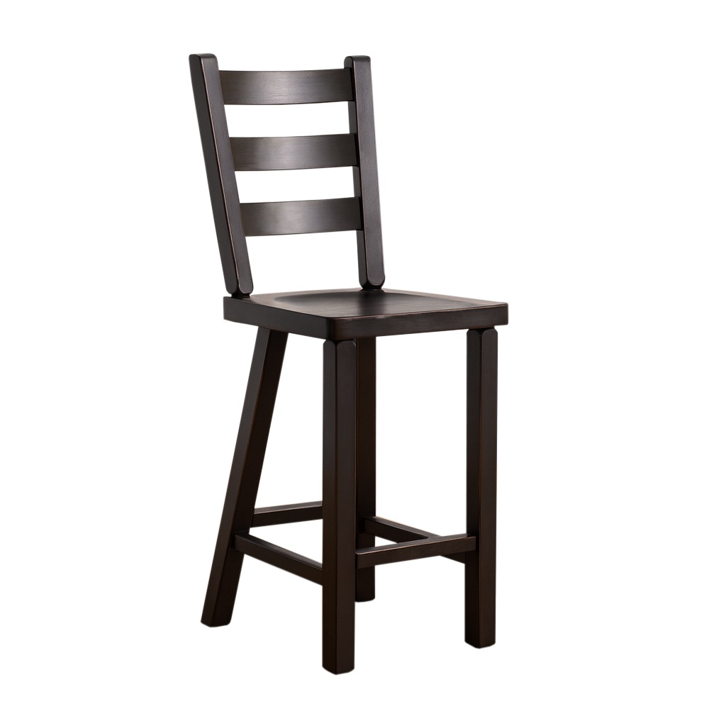 solid wood ladder back stool