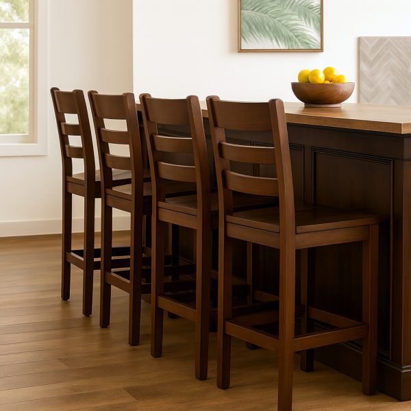 Mini Ladder Back Custom Solid Wood Stool | Custom Height Stool 01-04