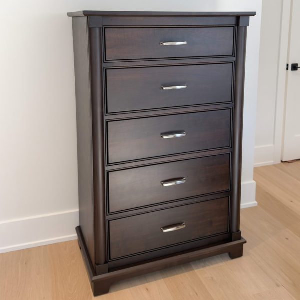 Custom Solid Wood 5 Drawer Highboy | Custom Modern Chest 02-01