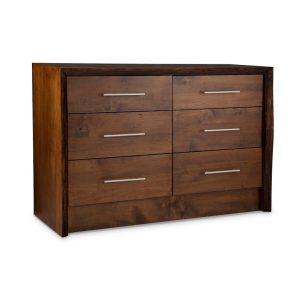 Solid Wood Live Edge 6 drawer Dresser 00-01