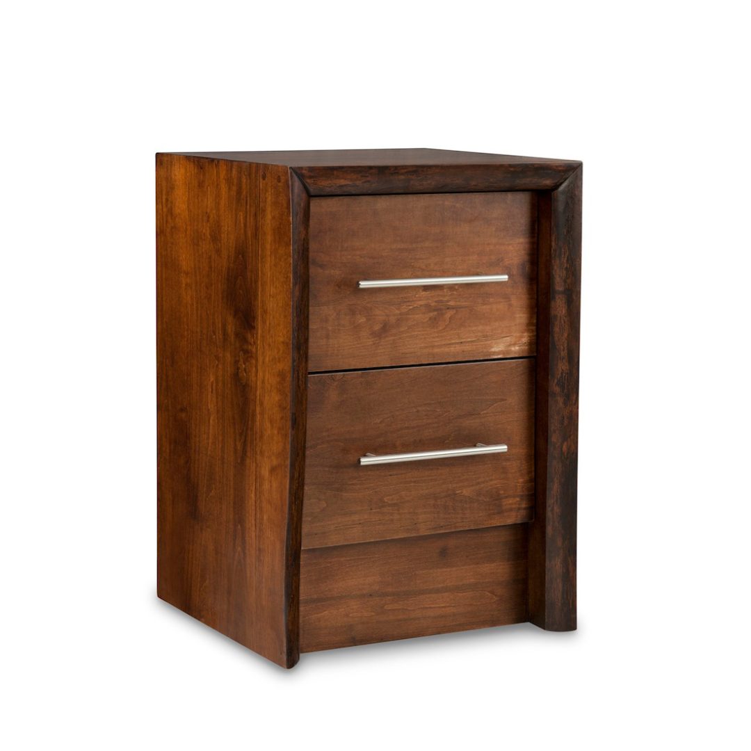 Solid Wood Live Edge Nightstand | Handmade Wood Bedside Table 00-00