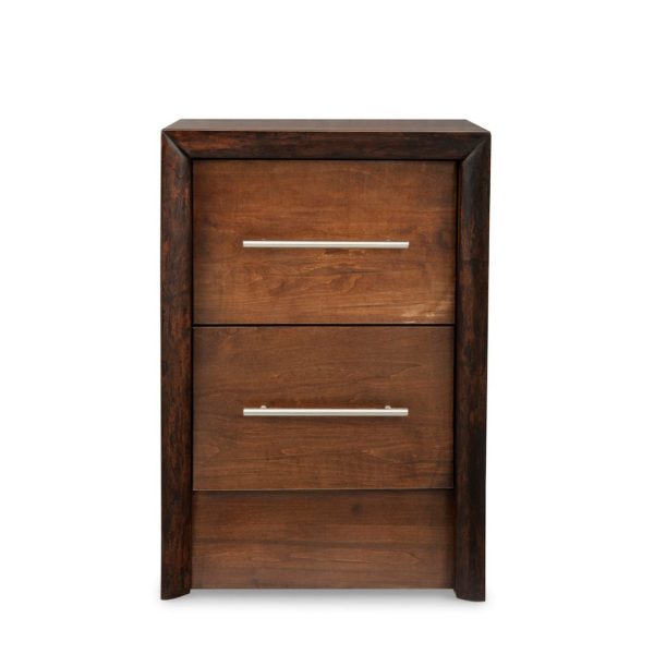 Solid Wood Live Edge Nightstand | Handmade Wood Bedside Table 00-01