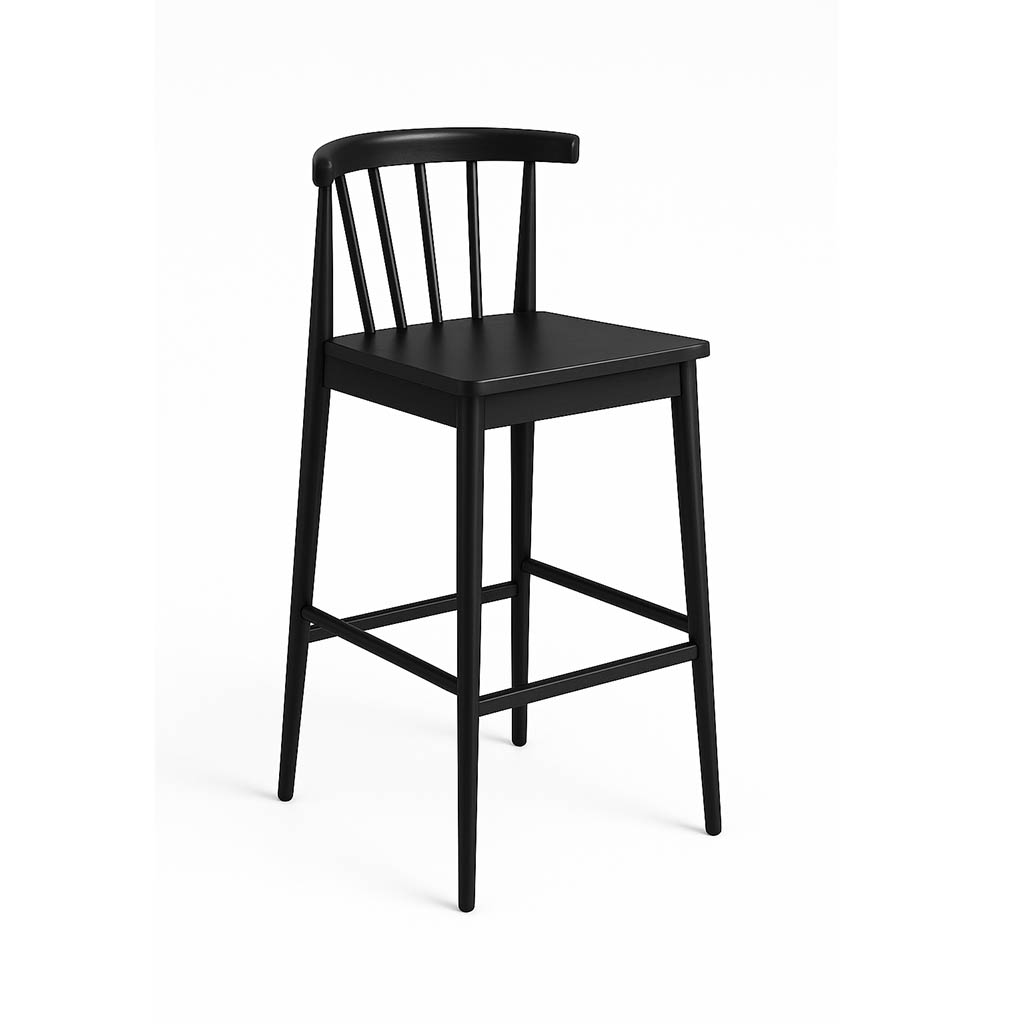 Livon Solid Wood Stool | Modern Low Back Stool 00-00