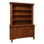 Rustic Solid Wood Buffet and Hutch | Handcrafted Farmhouse Storage 00-01