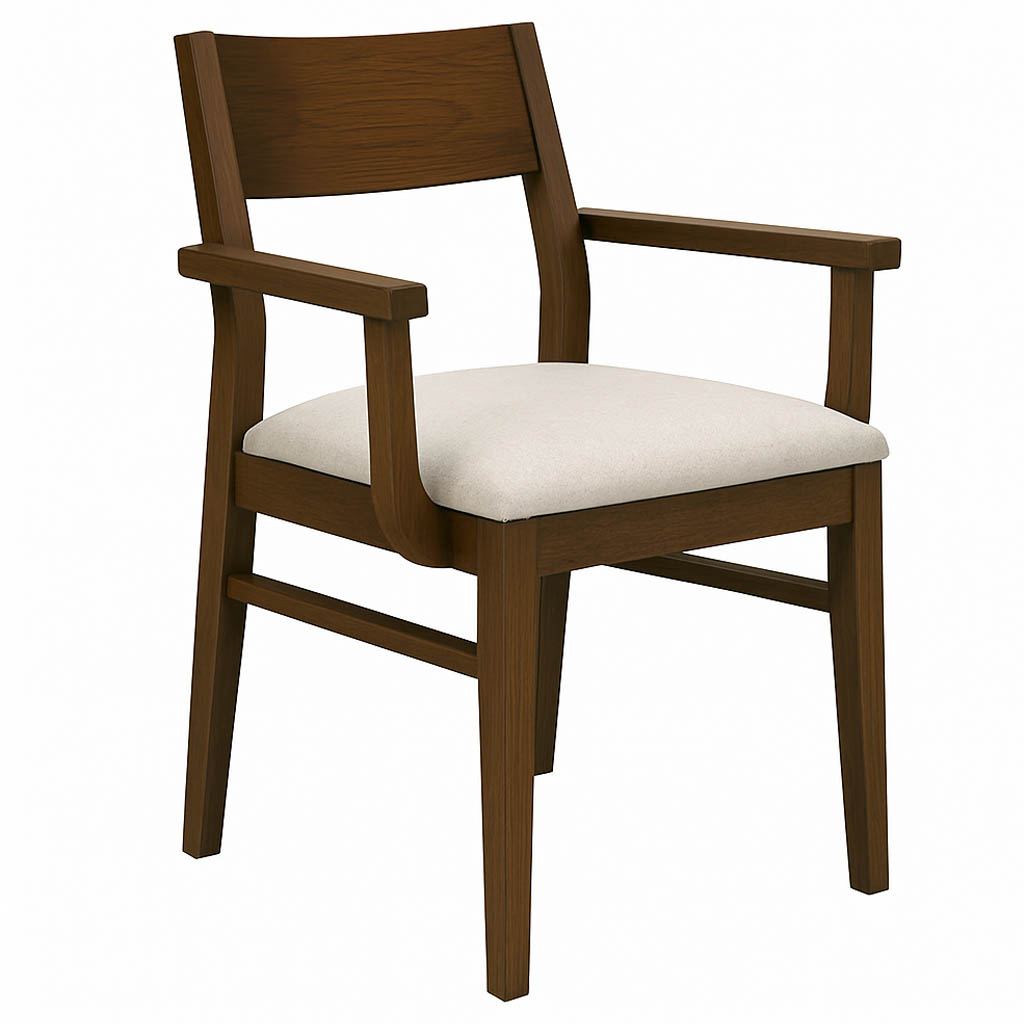 Stanford Solid Wood Arm Chair – Custom Modern Dining Arm Chair 0-00