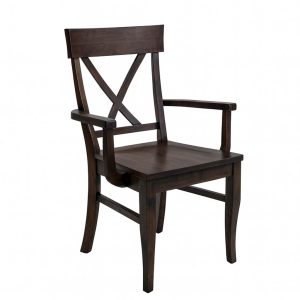 X-Back Solid Wood Arm Chair – Custom Farmhouse Dining Chair 00-00