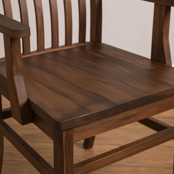 Athena Solid Wood Arm Chair | Handcrafted Custom Dining Chair 00-05