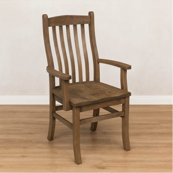 Mini Contour Solid Wood Arm Chair | Handcrafted Dining Chair 00-02