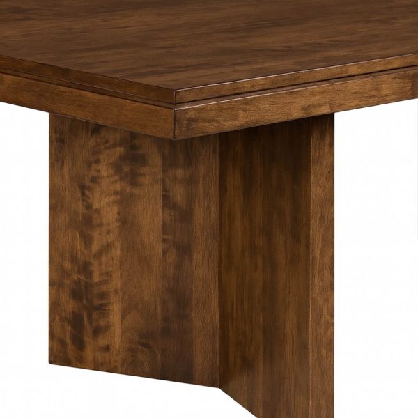 Monolith Solid Wood Dining Table | Modern Pedestal Design 01-04