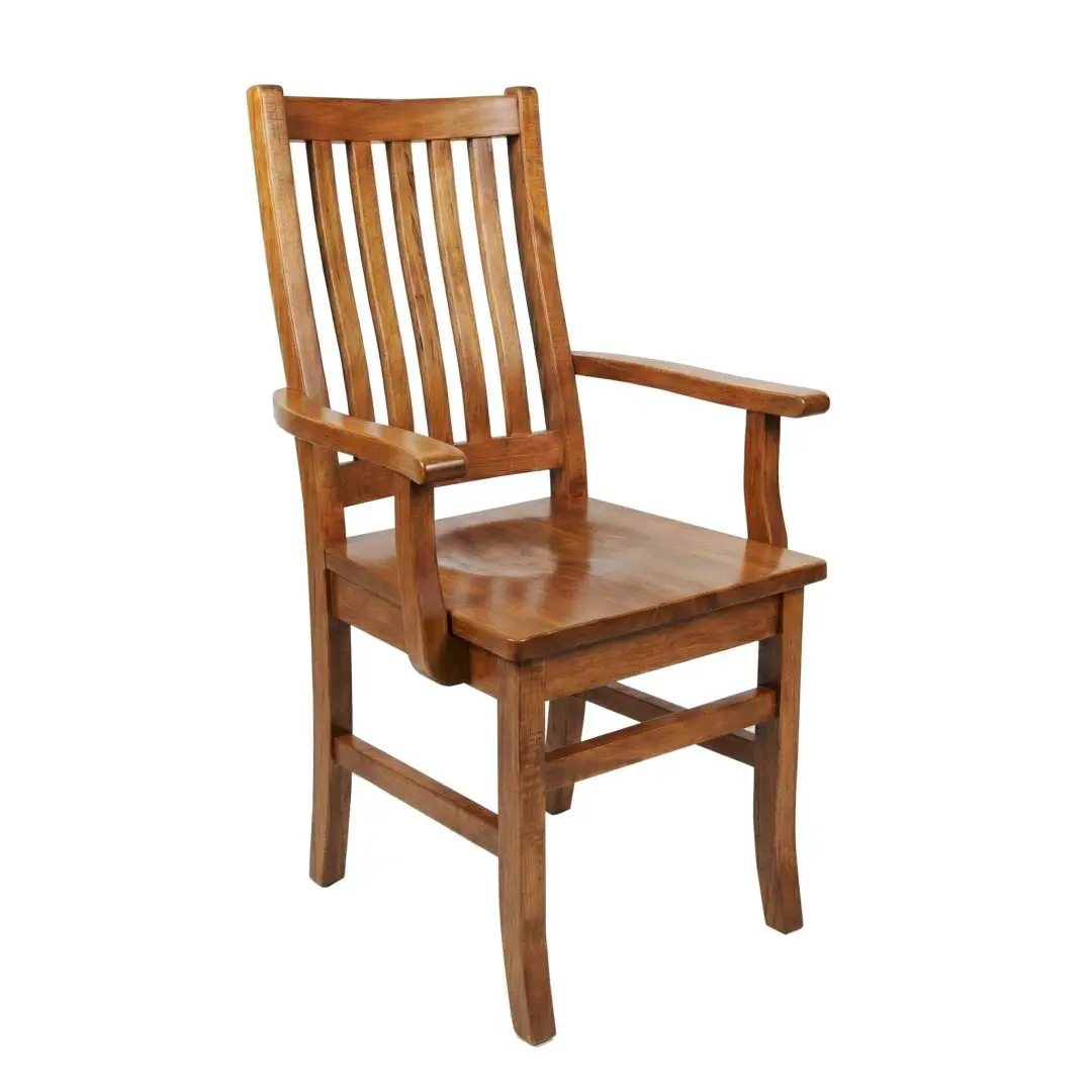 Muskoka Solid Wood Arm Chair | Rustic Hardwood Dining Seating