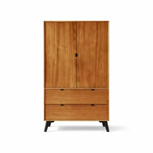 Modera Solid Wood Wardrobe | Mid-Century Modern Armoire 00-01
